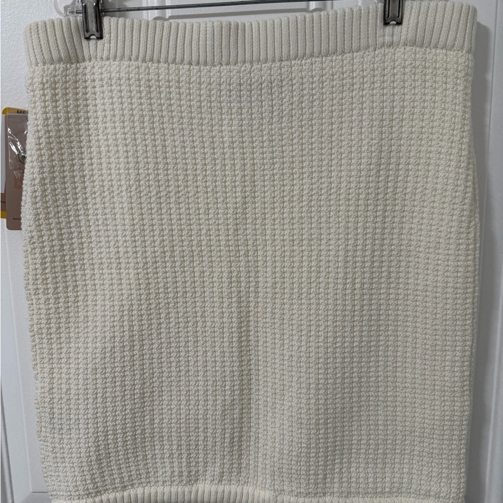 French Connection Cream Knit Mini Skirt Size M NWT - Picture 6 of 11